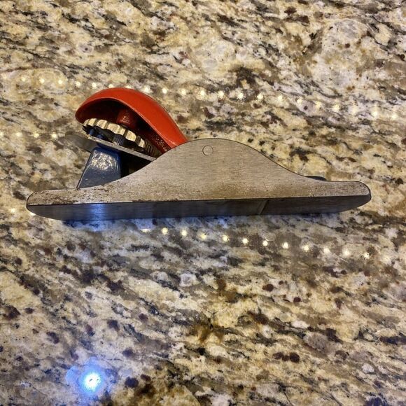Stanley No. 110 Wood Block Plane 12-247 Red Blue  Made In England Vintage Planer - Picture 4 of 4